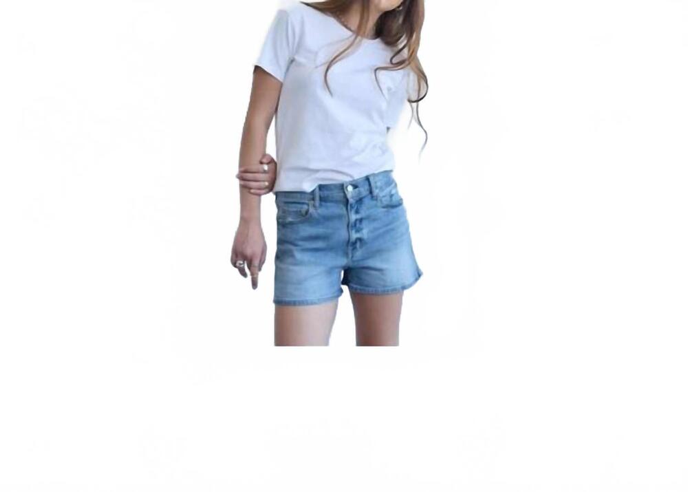 NEW DAZE troublemaker mid rise shorts in marina vintage